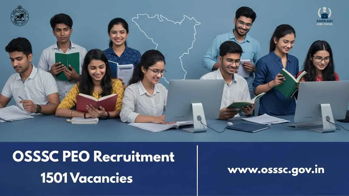 OSSSC PEO Recruitment 2025 Notification Out for 1501 Vacancies