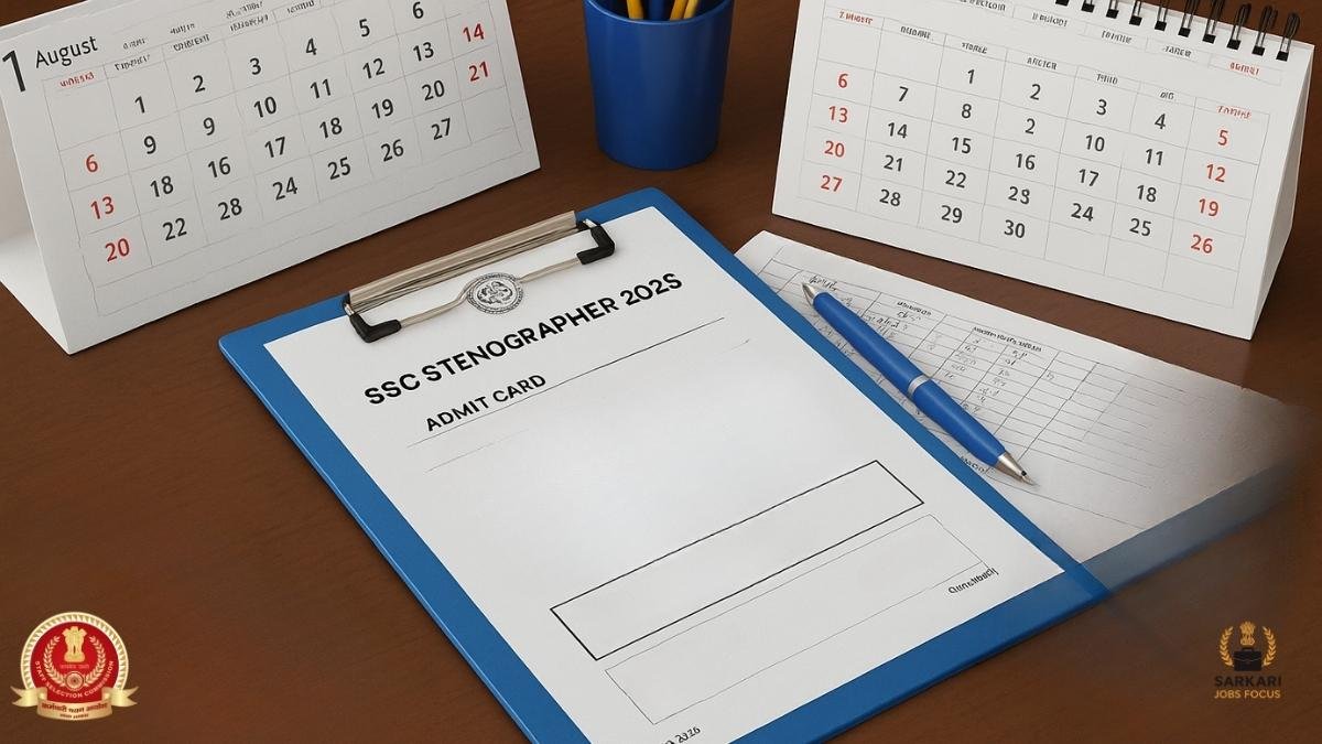 SSC Stenographer Admit Card 2025 Out, Grade C & D Hall Ticket Link Active