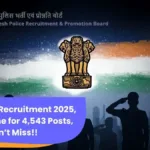 UP Police SI Recruitment 2025, Apply Online for 4,543 Posts