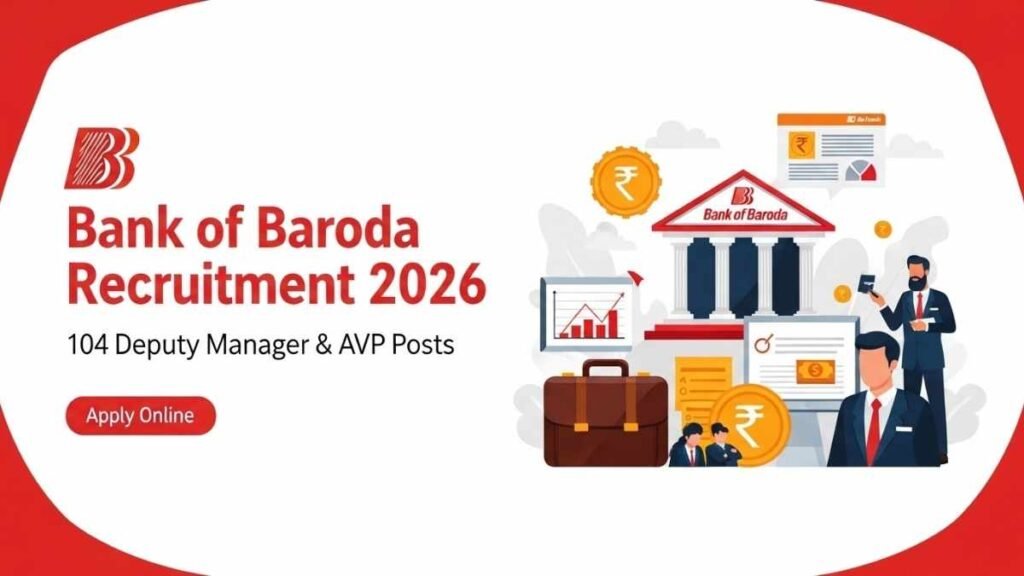 Bank of Baroda Professional Recruitment 2026, Apply Online for 104 Deputy Manager, AVP Posts