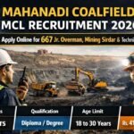 Mahanadi Coalfields MCL Recruitment 2026, Apply Online for 667 Jr. Overman, Mining Sirdar, Technician and Other Posts