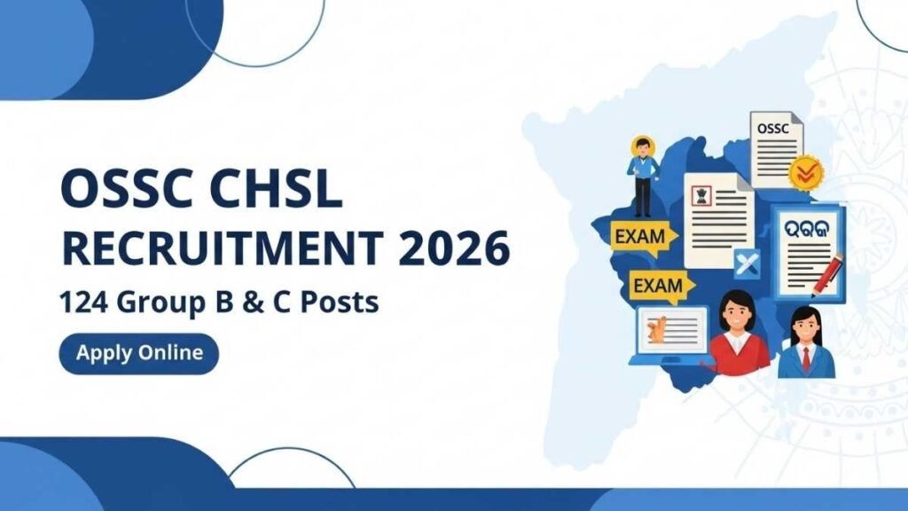 OSSC CHSL Recruitment 2026, Apply Online for 124 Group B & C Posts