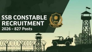 SSB Constable Tradesman & Driver Recruitment 2026- Apply Online for 827 Posts