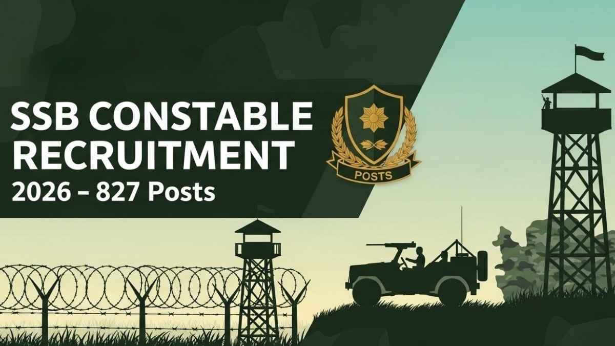 SSB Constable Tradesman & Driver Recruitment 2026- Apply Online for 827 Posts