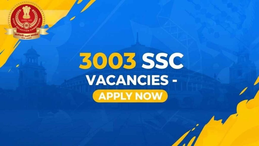 SSC Selection Post Phase 14 Recruitment 2026, Apply Online for 3003 Posts