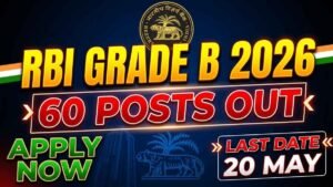 RBI Officers Grade B Recruitment 2026, Apply Online for 60 Posts
